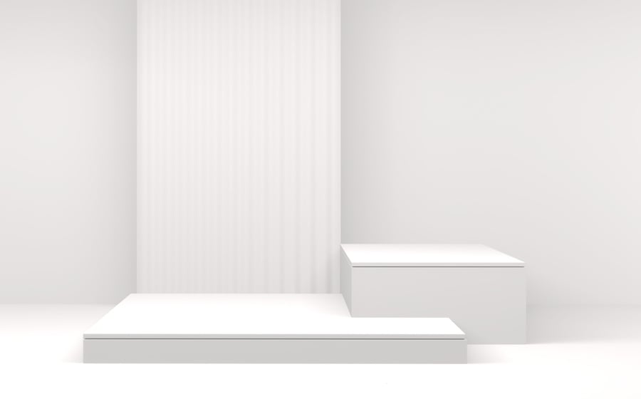 3D Rendered Minimalist Geometric Podium